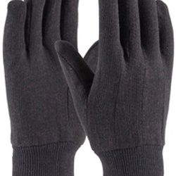brown jersey glove, knit wrist, Dozen