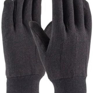 brown jersey glove, knit wrist, Dozen