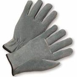 cowhide driver gloves, leather, shirred back, dozen