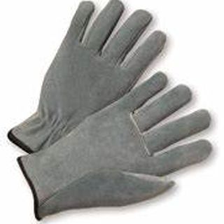 cowhide driver gloves, leather, shirred back, dozen