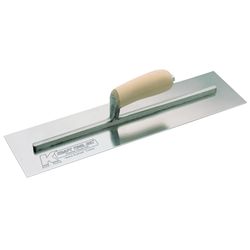 3" x 14" Finish trowel, camel back handle, carbon steel