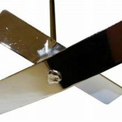 Cross blade mixer, 6" blade, 28" hex shaft