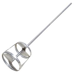 Jiffy mixer, 21" x 1/2" shaft, 5" dia head - 5" depth, SS