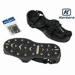Korkers Flexible Spiked Shoes with 1/2" Spikes, Large