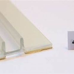Plastic control joint strips, 1/4" x 1-3/8" x 5', double sided tape, clear