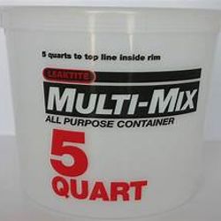 2.5 Quart clear multi-mix pail, Leaktite, 50/Box