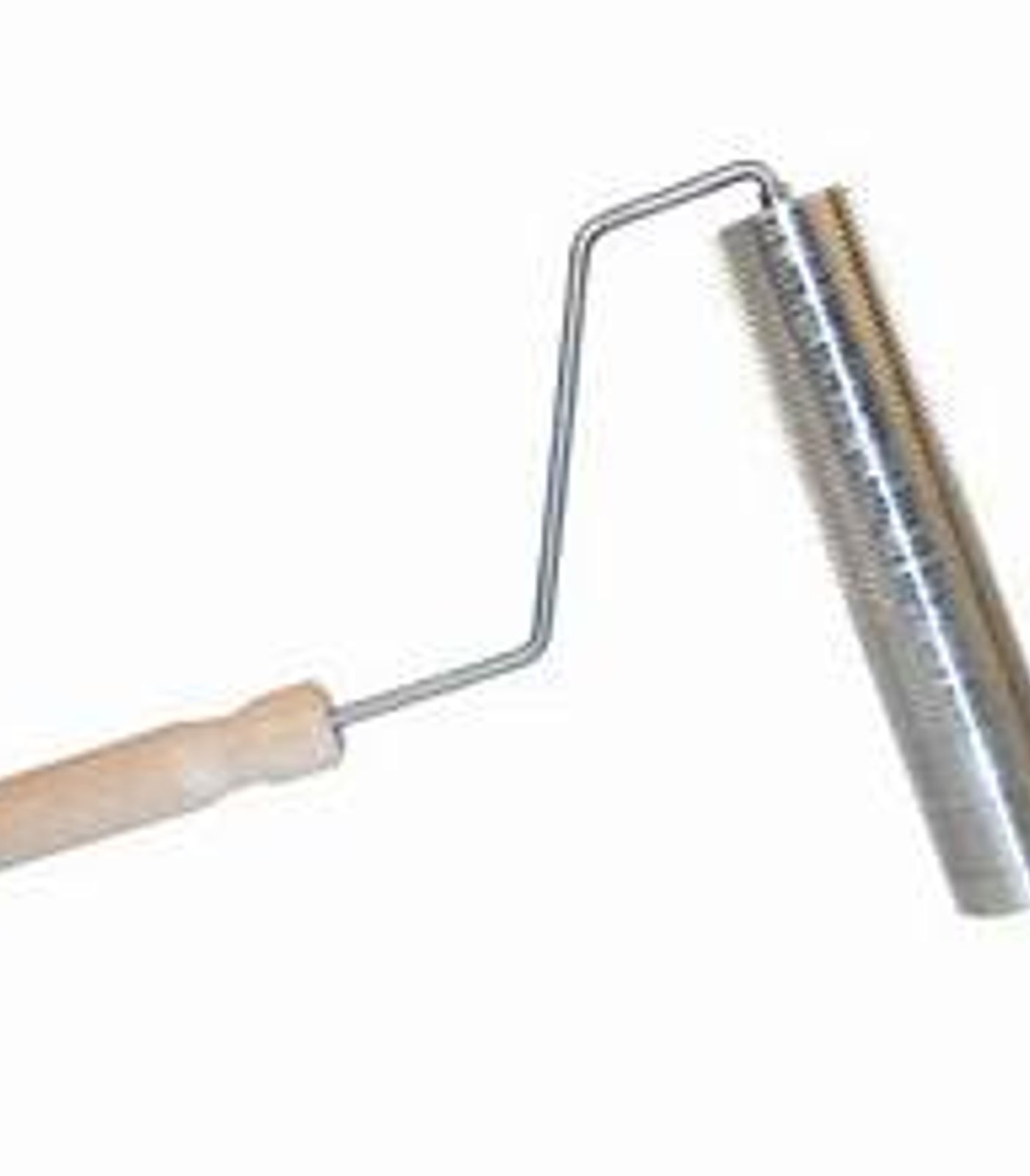 9" x 2" Aluminum Ribbed Roller, Hardwood Handle
