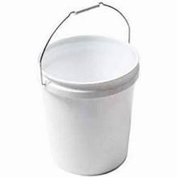 5 Gallon plastic pail 90 mm, white