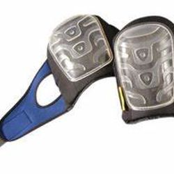 Foam Knee Pad, Neoprene split strap, Black gel flat cap