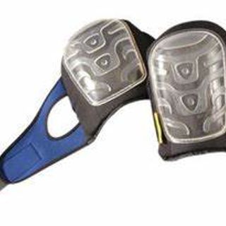 Foam Knee Pad, Neoprene split strap, Black gel flat cap