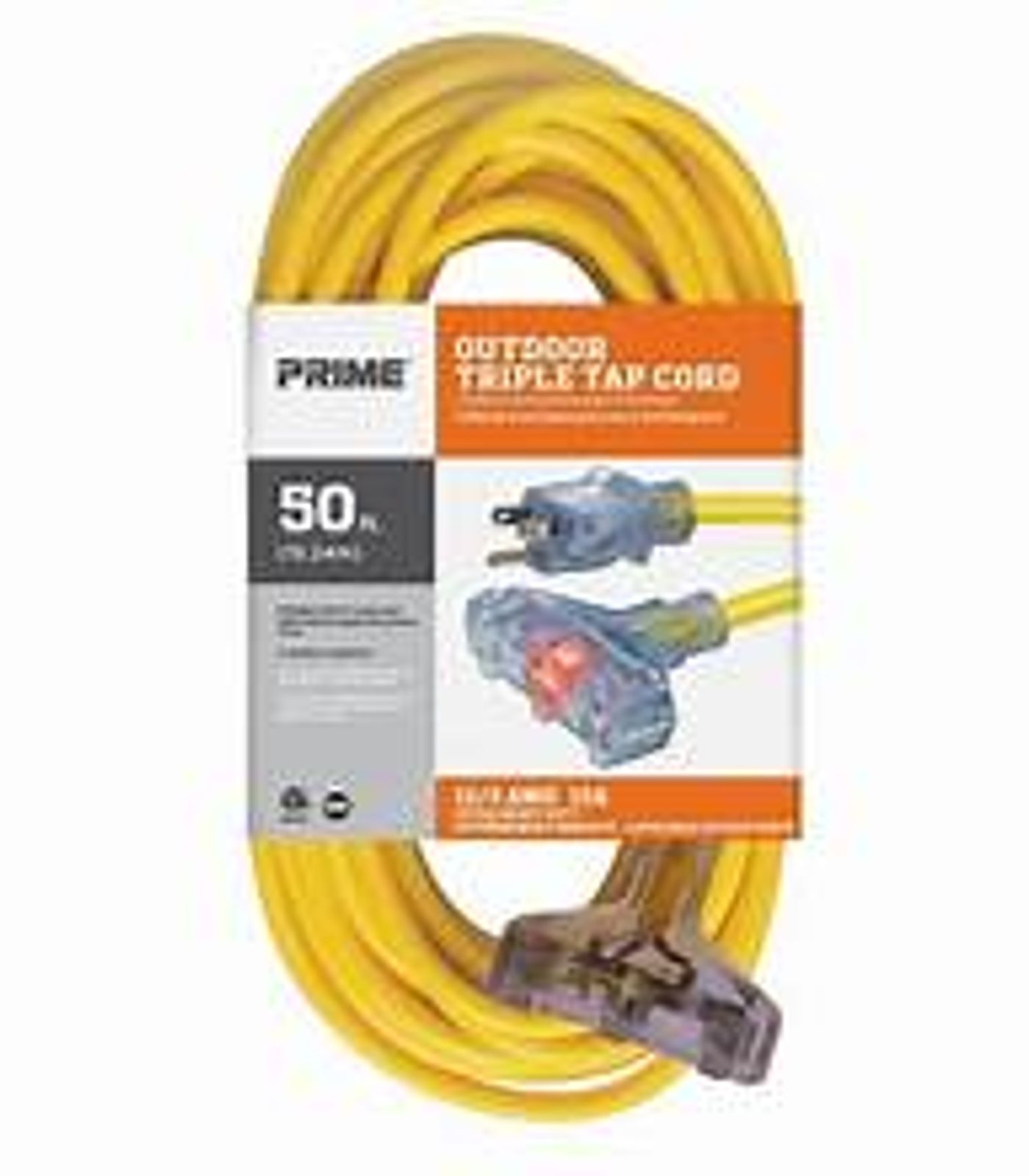 EC611830 - 12/3, 50 lf yellow triple-tap, w/Primelight, SJTW