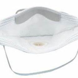North, respirator, flat folding, w/cool valve, 10/box