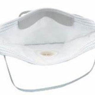 North, respirator, flat folding, w/cool valve, 10/box
